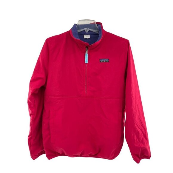 Patagonia Jackets & Blazers - Patagonia Glissade Reversible Lightweight Quarter-Zip Pullover Jacket Medium Red